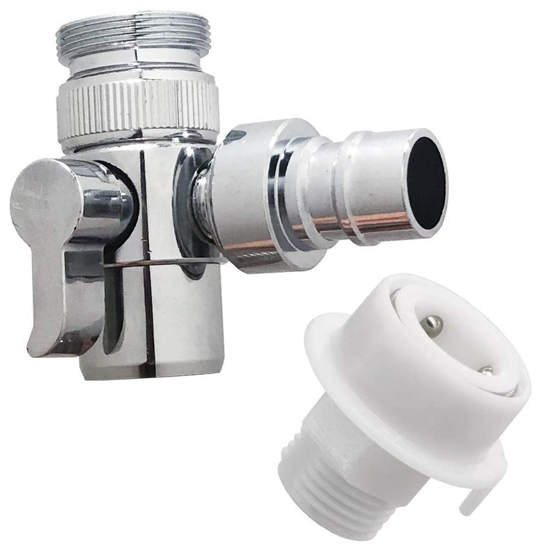 MissMin faucet to shower hose diverter to Dishwasher Snap,aerator quick connect to hand bidet and shower,for bathroom/kitchen sink - Image 1